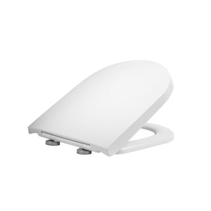 Tavistock Delta D-Shape Soft Close Toilet Seat with Quick Release Hinges - White
