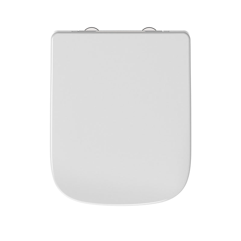 Tavistock Area Square Soft Close Toilet Seat with Quick Release Hinges - White