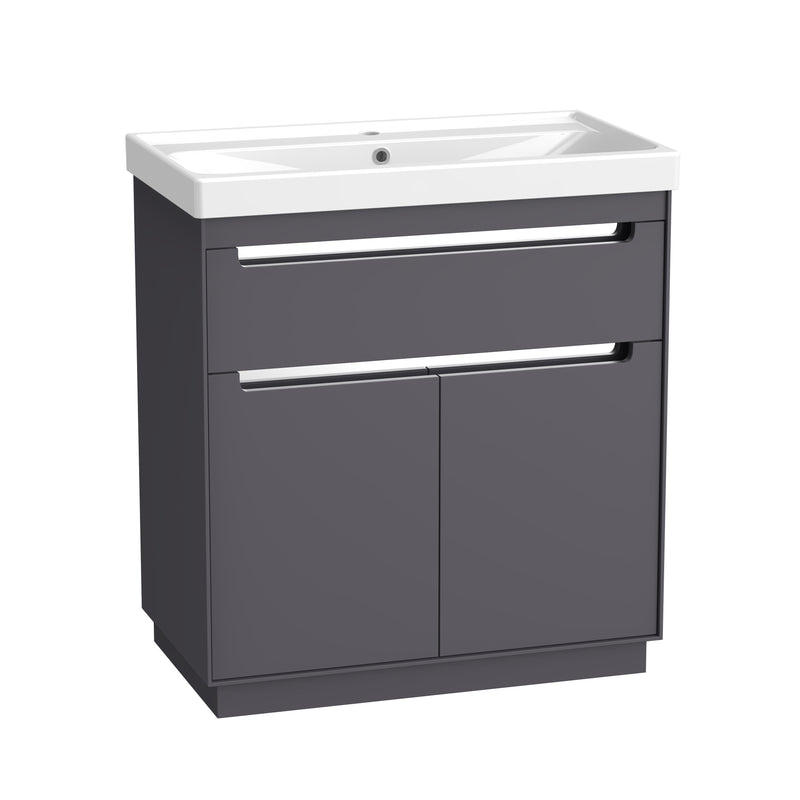 Tavistock Acumen 800mm Freestanding Unit - Matt Storm Grey