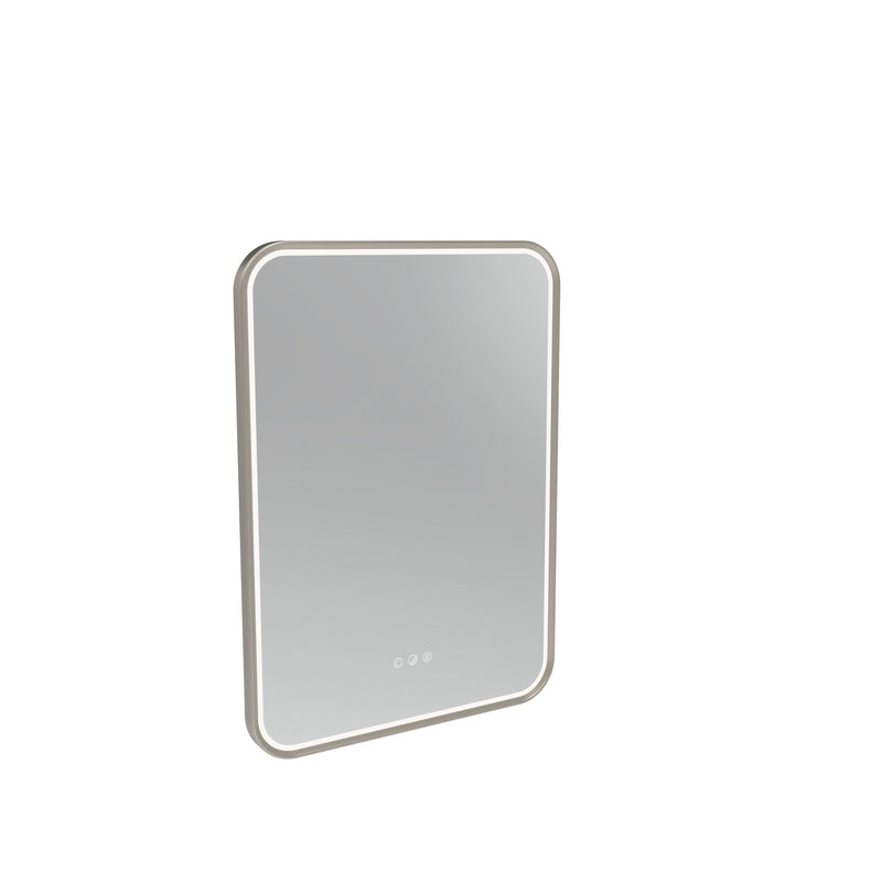 Tavistock Alderbury 500mm Illuminated Rectangular Mirror - Brushed Nickel