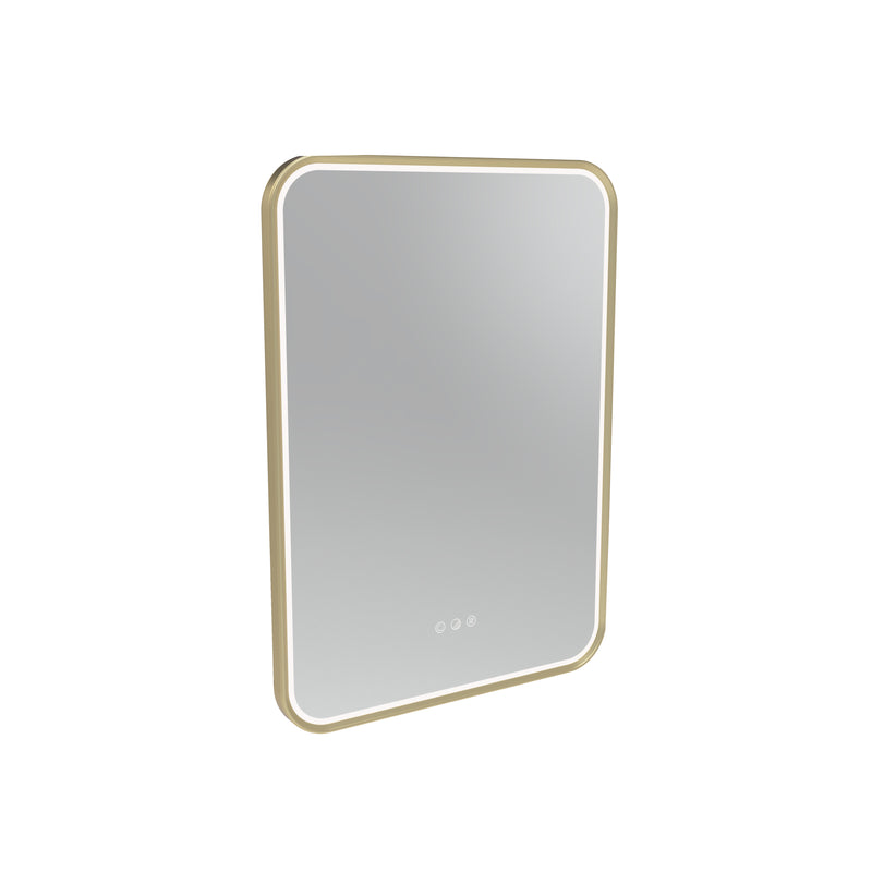 Tavistock Alderbury 500mm Illuminated Rectangular Mirror - Brushed Brass