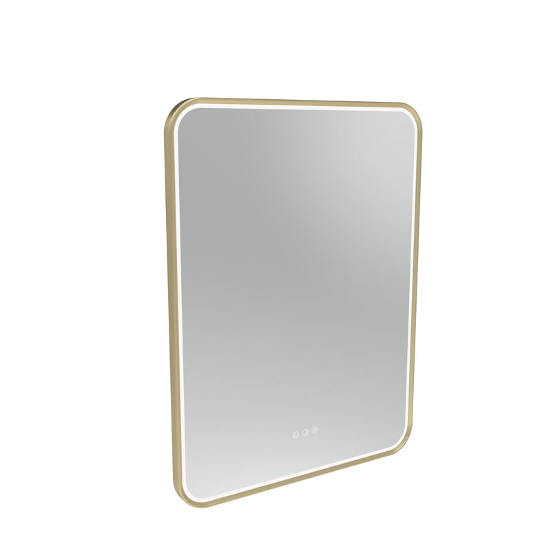Tavistock Alderbury 600mm Illuminated Rectangular Mirror - Brushed Brass