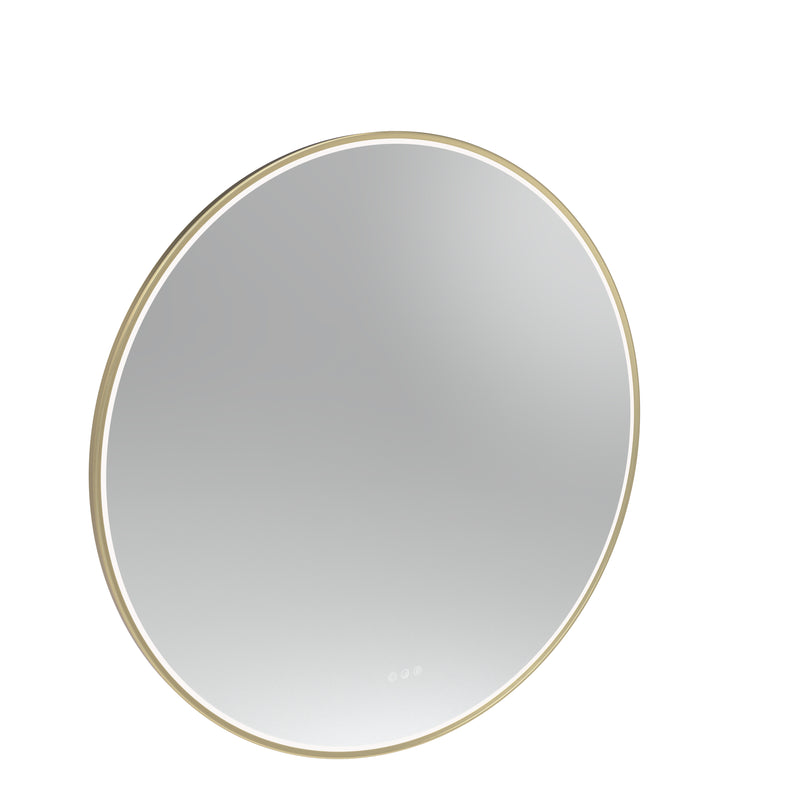 Tavistock Alderbury 1000mm Illuminated Circular Mirror - Brushed Brass