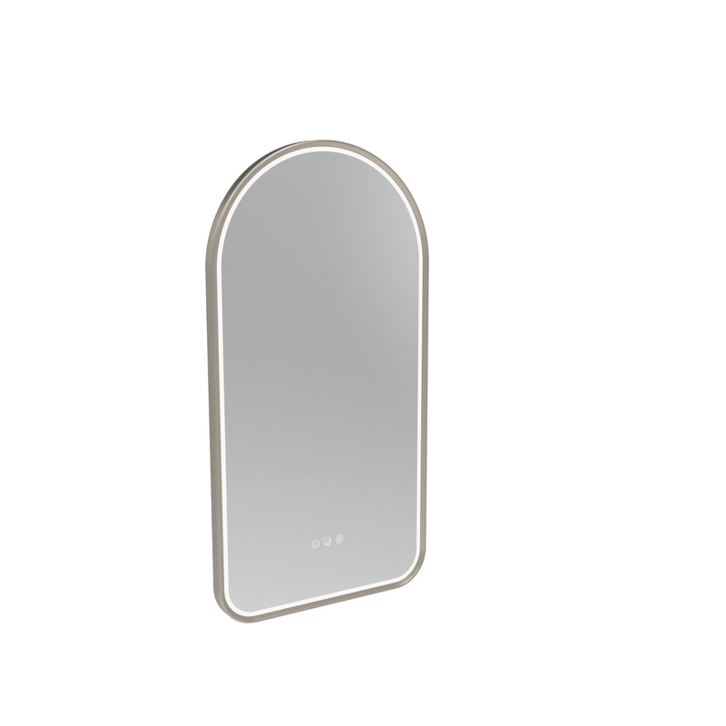 Tavistock Alderbury 400mm Illuminated Arch Mirror - Brushed Nickel