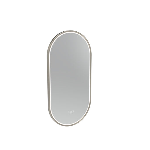 Tavistock Alderbury 400mm Illuminated Pill Mirror - Brushed Nickel