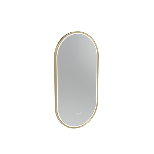 Tavistock Alderbury 400mm Illuminated Pill Mirror - Brushed Brass