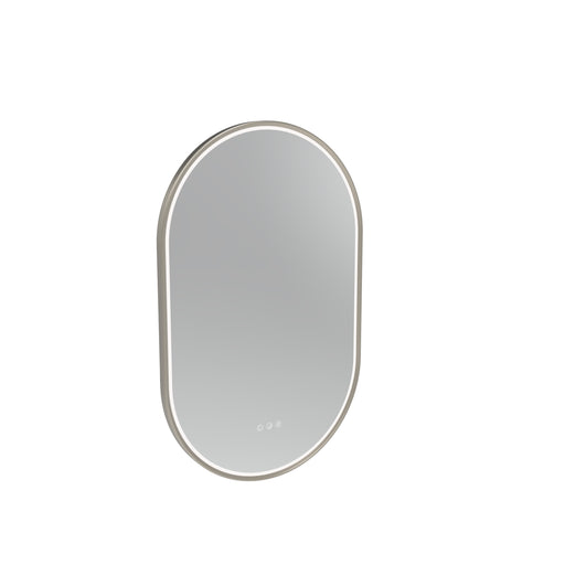 Tavistock Alderbury 500mm Illuminated Pill Mirror - Brushed Nickel