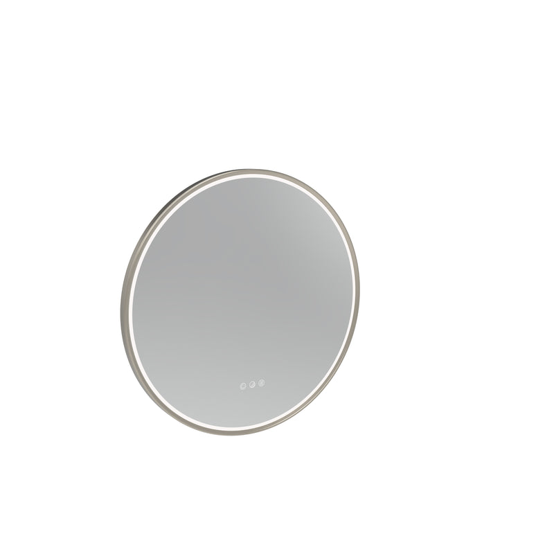 Tavistock Alderbury 600mm Illuminated Circular Mirror - Brushed Nickel