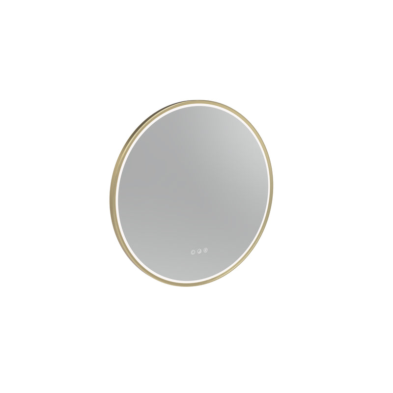 Tavistock Alderbury 600mm Illuminated Circular Mirror - Brushed Brass