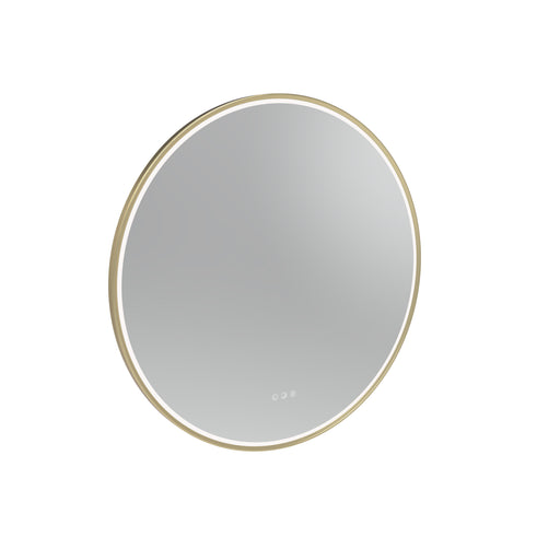Tavistock Alderbury 800mm Illuminated Circular Mirror - Brushed Brass