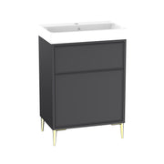 Tavistock Arlington 600mm Freestanding Basin Unit - Matt Storm Grey