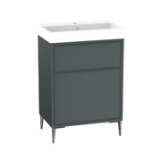 Tavistock Arlington 600mm Freestanding Basin Unit - Matt Viridian Green