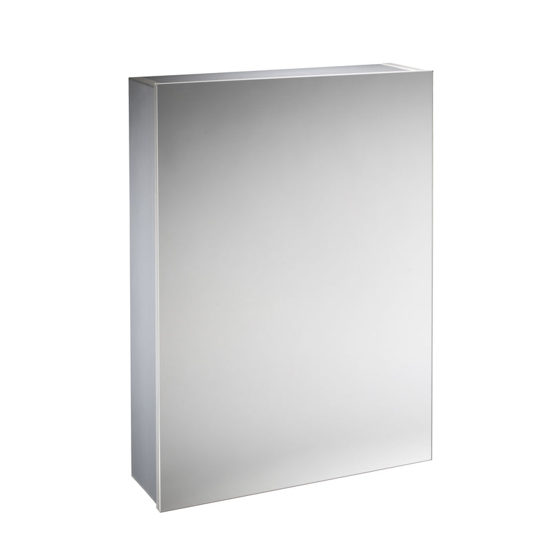 Tavistock Balance 440mm Single Door Mirror Cabinet - Aluminium