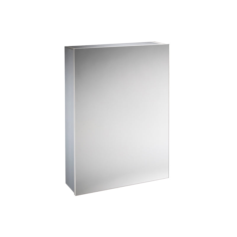 Tavistock Balance 440mm Single Door Mirror Cabinet - Aluminium