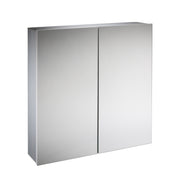 Tavistock Balance 600mm Double Door Mirror Cabinet - Aluminium