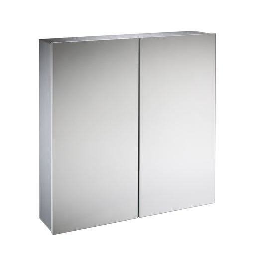 Tavistock Balance 600mm Double Door Mirror Cabinet - Aluminium