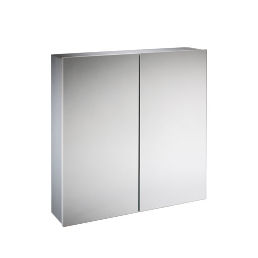 Tavistock Balance 600mm Double Door Mirror Cabinet - Aluminium
