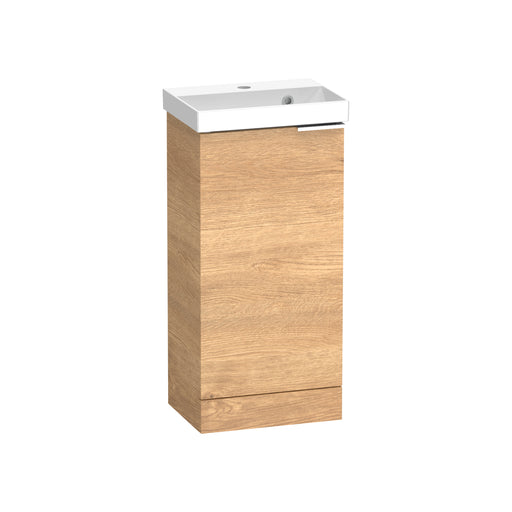 Tavistock Cadence Slab 400mm Cloakroom Unit - Danish Oak