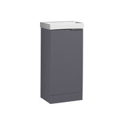 Tavistock Cadence Slab 400mm Cloakroom Unit - Matt Storm Grey