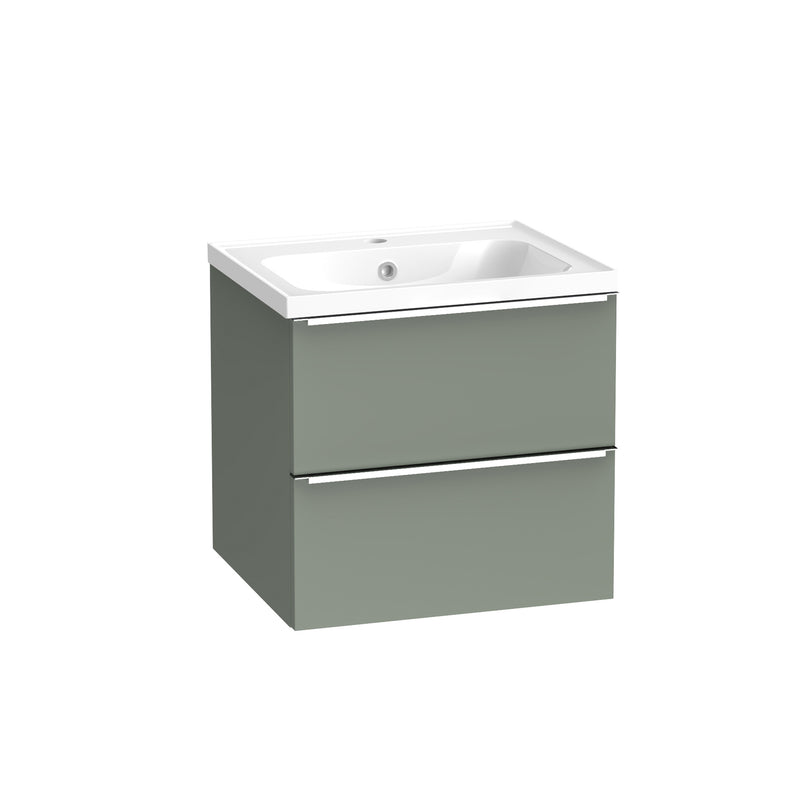 Tavistock Cadence Slab 500mm Wall Mounted Unit - Matt Laurel Green