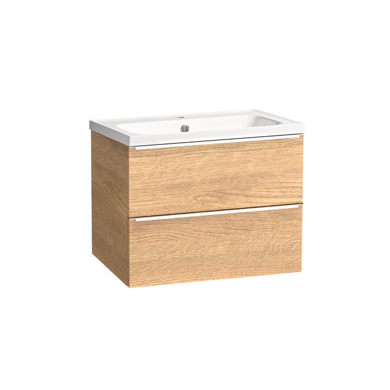 Tavistock Cadence Slab 600mm Wall Mounted Unit - Danish Oak