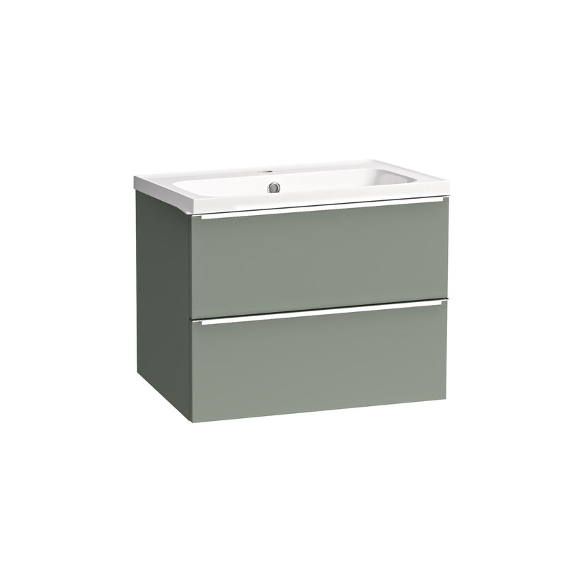 Tavistock Cadence Slab 600mm Wall Mounted Unit - Matt Laurel Green