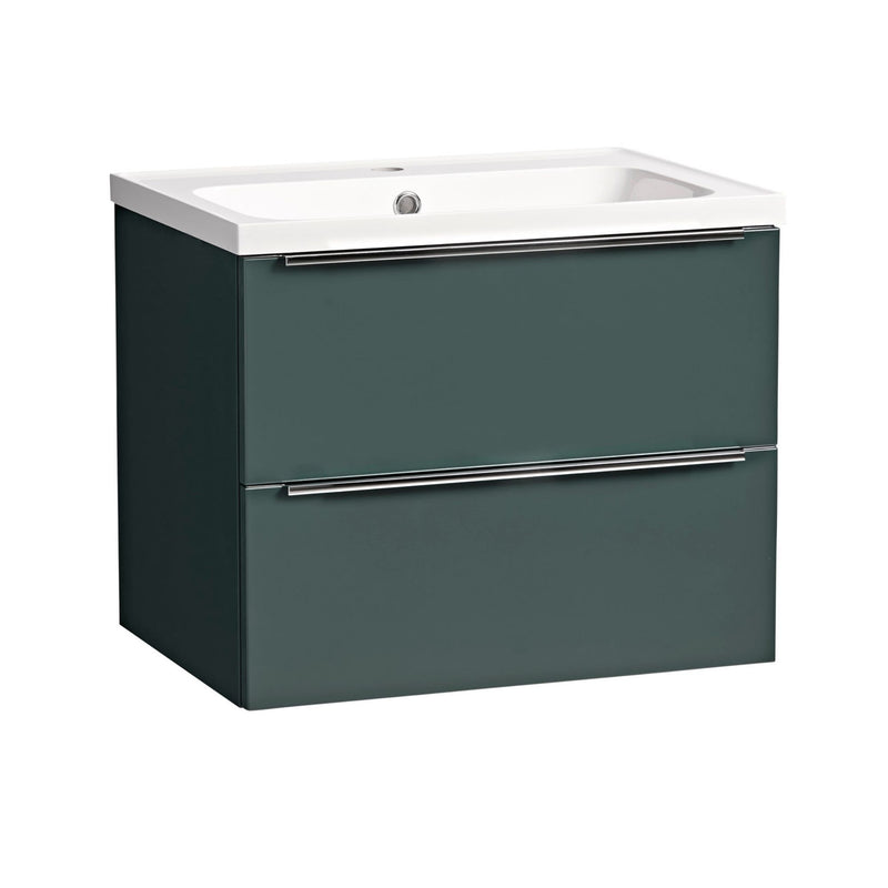 Tavistock Cadence Slab 600mm Wall Mounted Unit - Matt Viridian Green