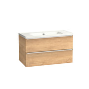Tavistock Cadence Slab 800mm Wall Mounted Unit - Danish Oak