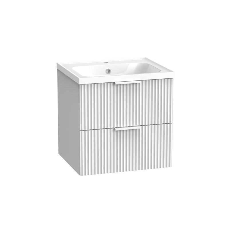 Tavistock Cadence Fluted 500mm Wall Mounted Unit - Matt White