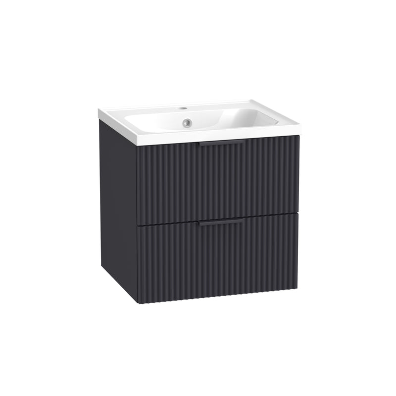 Tavistock Cadence Fluted 500mm Wall Mounted Unit - Matt Storm Grey