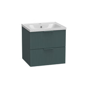 Tavistock Cadence Fluted 500mm Wall Mounted Unit - Matt Viridian Green
