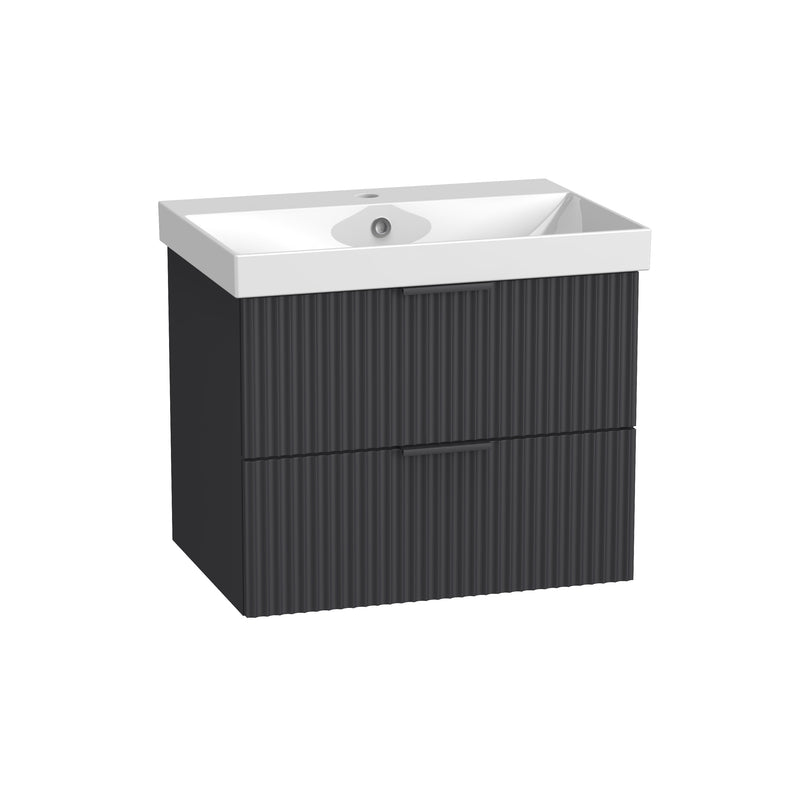 Tavistock Cadence Fluted 600mm Wall Mounted Unit - Matt Storm Grey
