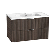 Tavistock Cadence Fluted 800mm Wall Mounted Unit - English Walnut