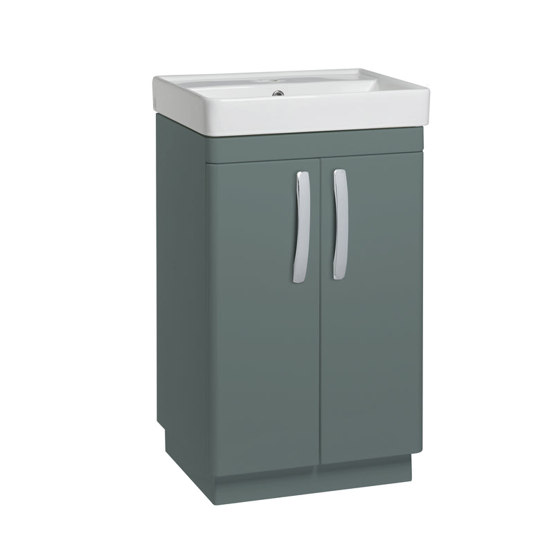 Tavistock Compass 500mm Freestanding Basin Unit - Matt Viridian Green