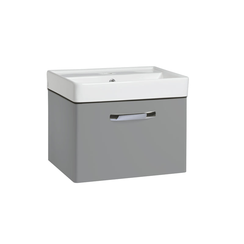 Tavistock Compass 500mm Wall Mounted Basin Unit - Gloss Light Grey