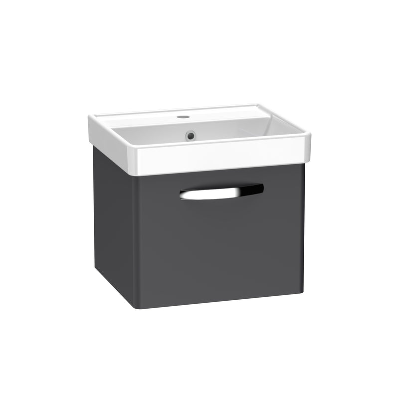 Tavistock Compass 500mm Wall Mounted Basin Unit - Matt Storm Grey