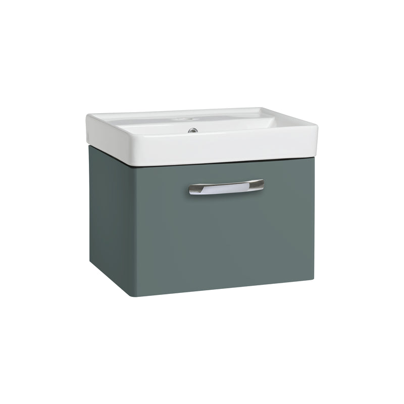 Tavistock Compass 500mm Wall Mounted Basin Unit - Matt Viridian Green