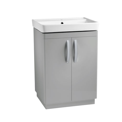 Tavistock Compass 600mm Freestanding Basin Unit - Gloss Light Grey