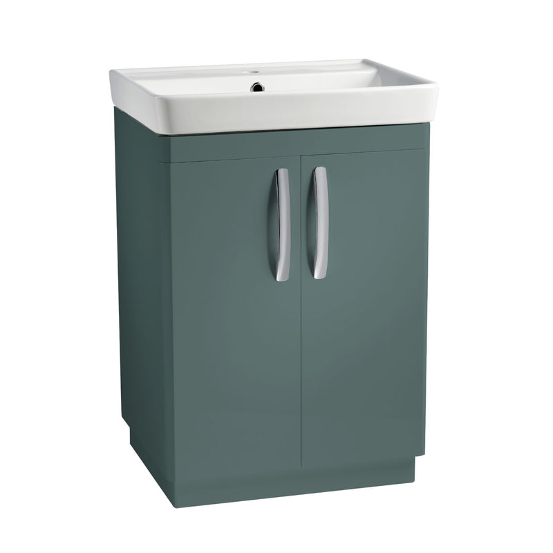 Tavistock Compass 600mm Freestanding Basin Unit - Matt Viridian Green