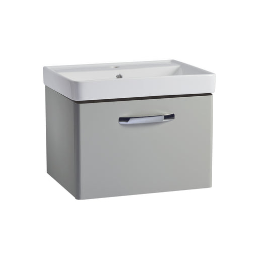 Tavistock Compass 600mm Wall Mounted Basin Unit - Gloss Light Grey
