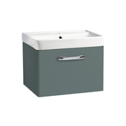 Tavistock Compass 600mm Wall Mounted Basin Unit - Matt Viridian Green