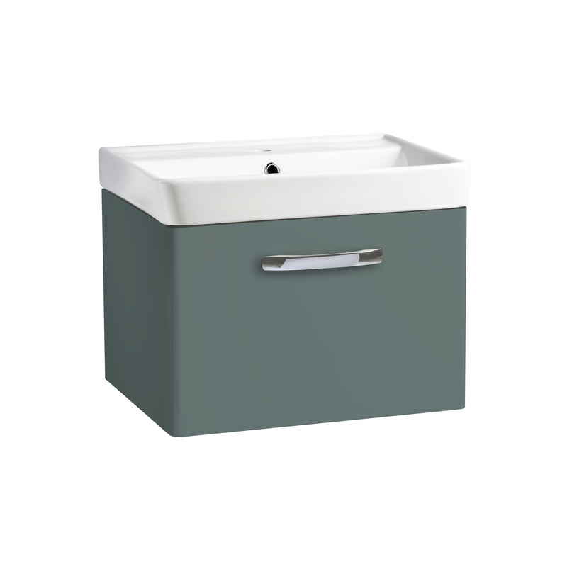 Tavistock Compass 600mm Wall Mounted Basin Unit - Matt Viridian Green