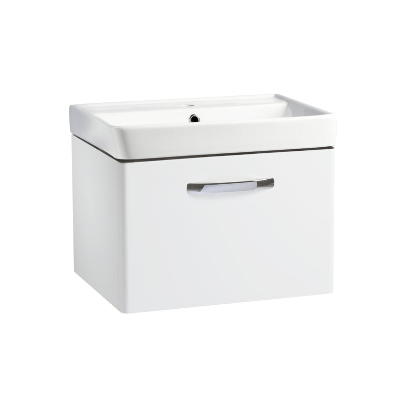 Tavistock Compass 600mm Wall Mounted Basin Unit - Gloss White