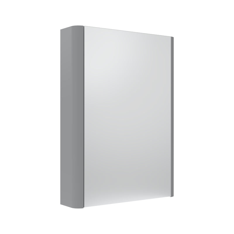 Tavistock Compass 475mm Single Door Non Illuminated Mirror Cabinet - Gloss Light Grey
