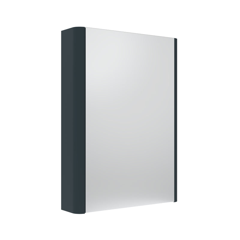 Tavistock Compass 475mm Single Door Non Illuminated Mirror Cabinet - Matt Oxford Blue