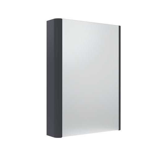 Tavistock Compass 475mm Single Door Non Illuminated Mirror Cabinet - Matt Storm Grey
