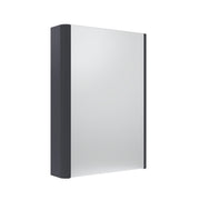 Tavistock Compass 475mm Single Door Non Illuminated Mirror Cabinet - Matt Storm Grey