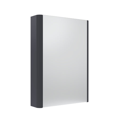Tavistock Compass 475mm Single Door Non Illuminated Mirror Cabinet - Matt Storm Grey