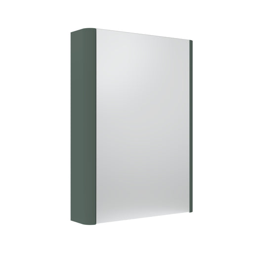 Tavistock Compass 475mm Single Door Non Illuminated Mirror Cabinet - Matt Viridian Green
