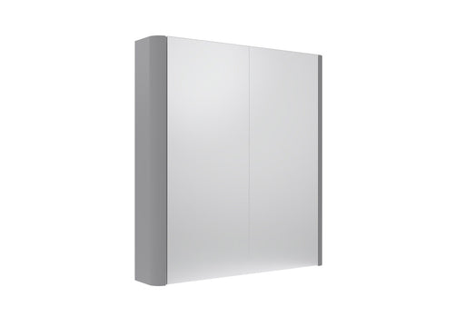 Tavistock Compass 600mm Double Door Non Illuminated Mirror Cabinet - Gloss Light Grey